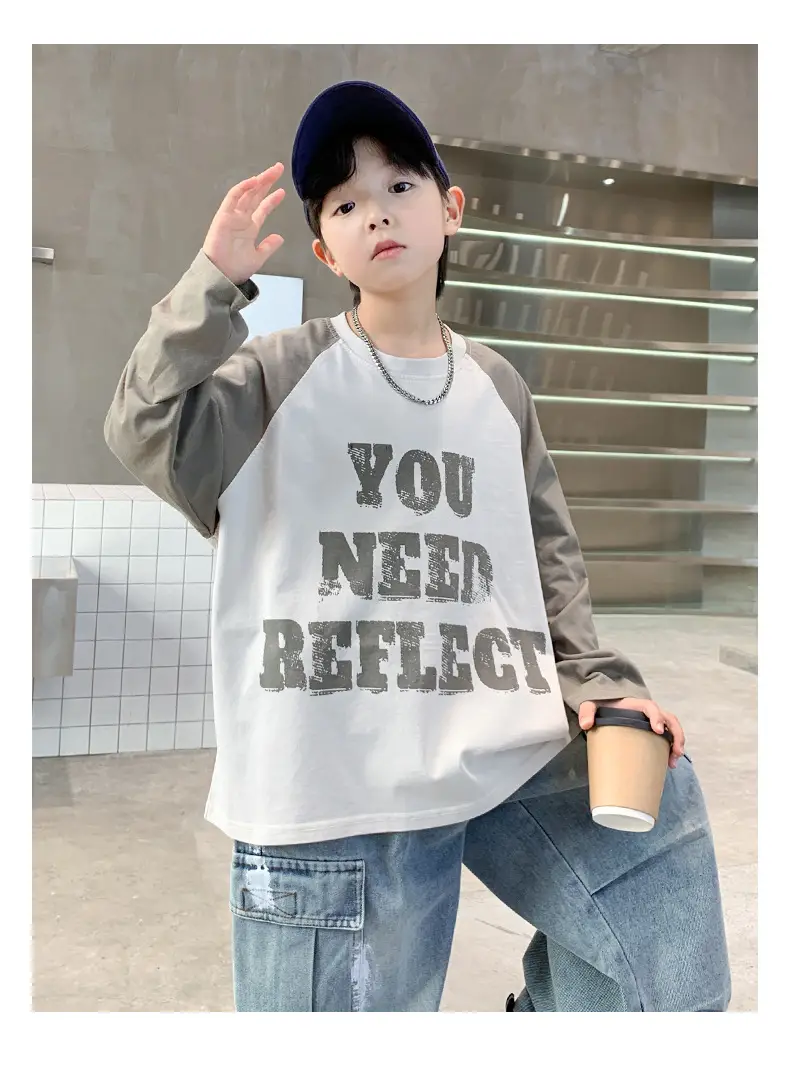 Spring Long Sleeve T-Shirt for Boys Medium to Large — feature 8