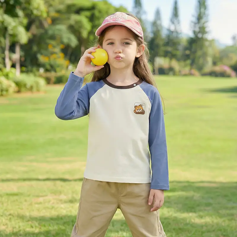 Baby Raglan T-Shirt Blue Cream Autumn Boys Top - Image 3