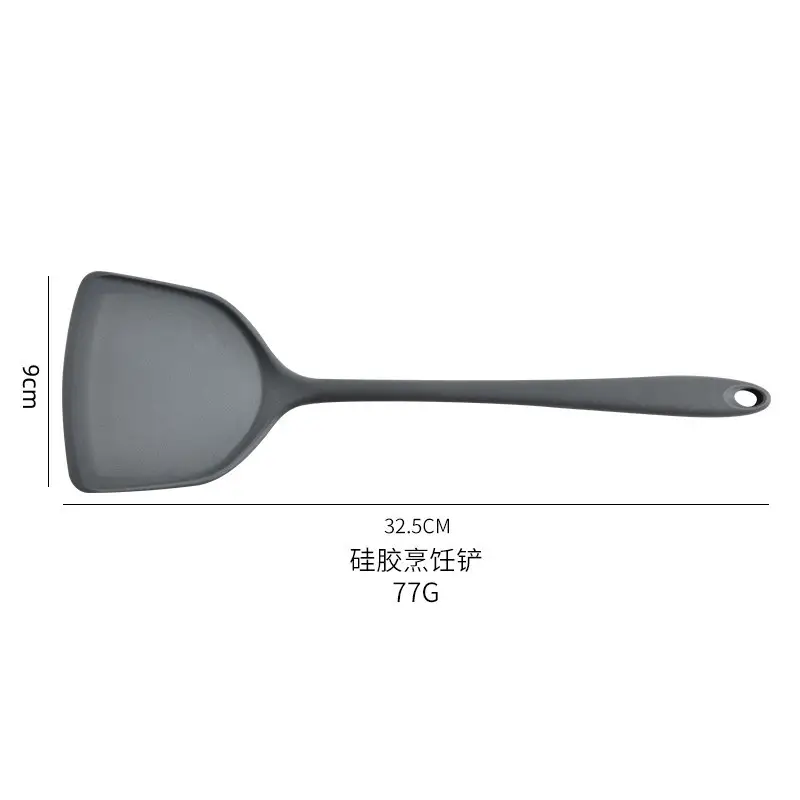 Silicone Shovel Non-stick Pan Special Sticker High Temperature Resistant Silicone Shovel suit Household Stir-frying Shovel Stir-frying Spoon Soup Spoon Kitchenware — feature 4