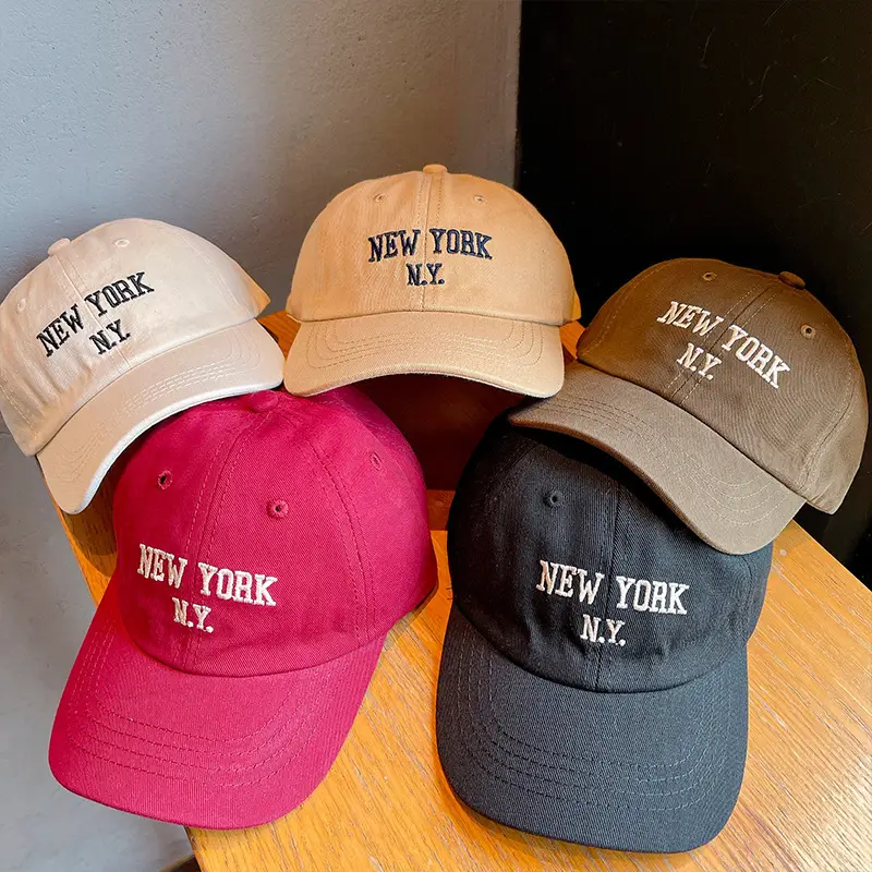 Red New York Cap for Girls Boys Spring Autumn - Image 7