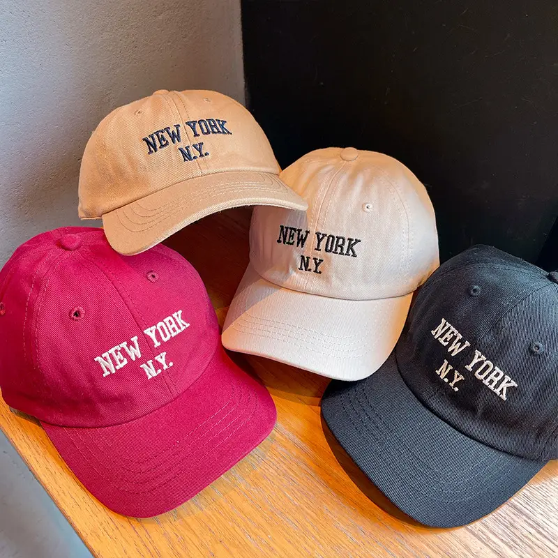 Red New York Cap for Girls Boys Spring Autumn - Image 9