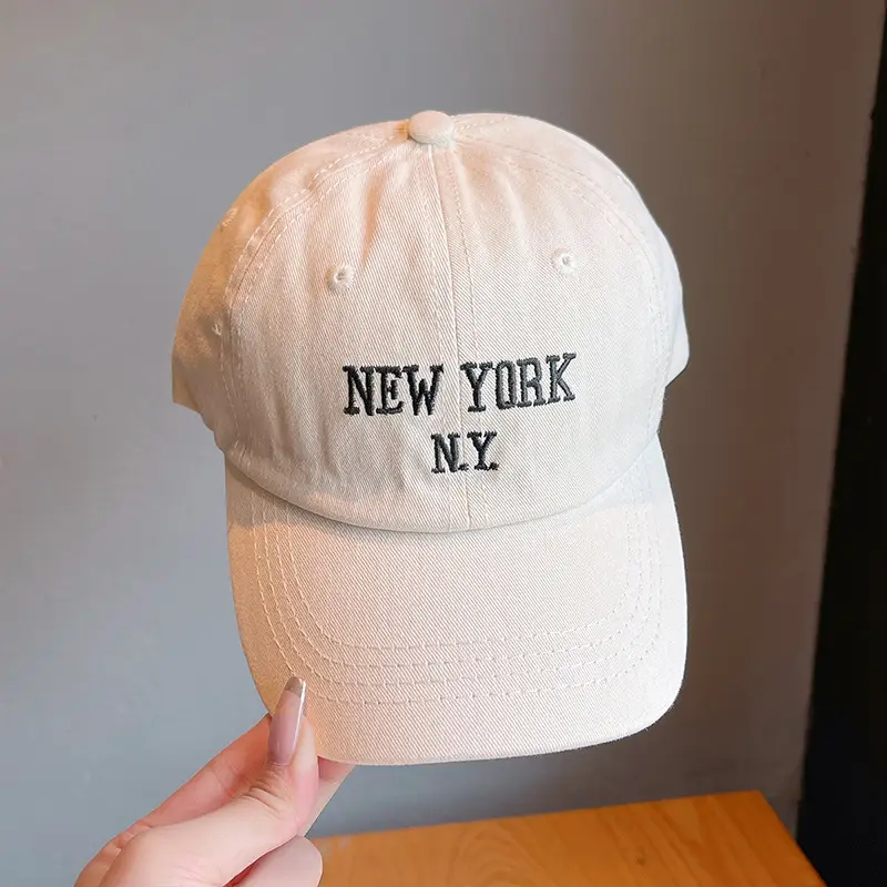 Red New York Cap for Girls Boys Spring Autumn - Image 3