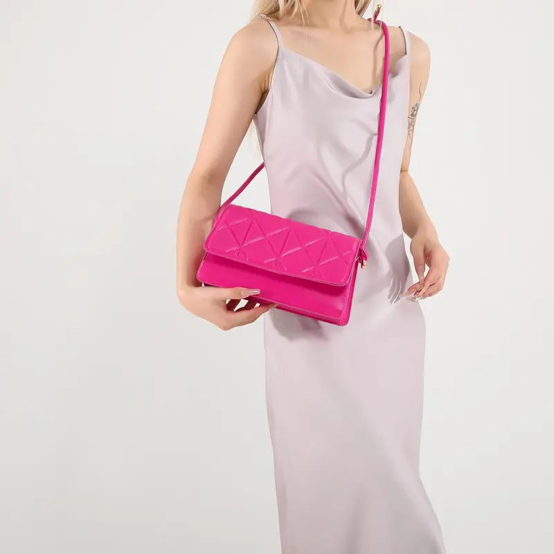 Pink Quilted Crossbody Bag for Women 2025 - Image 9