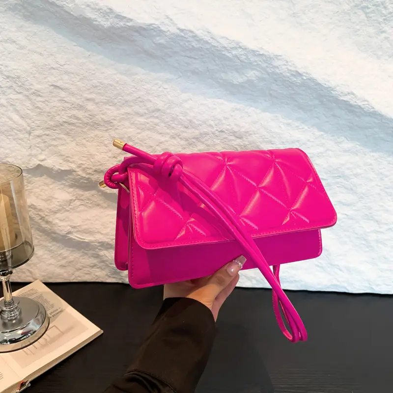 Pink Quilted Crossbody Bag for Women 2025 - Image 5