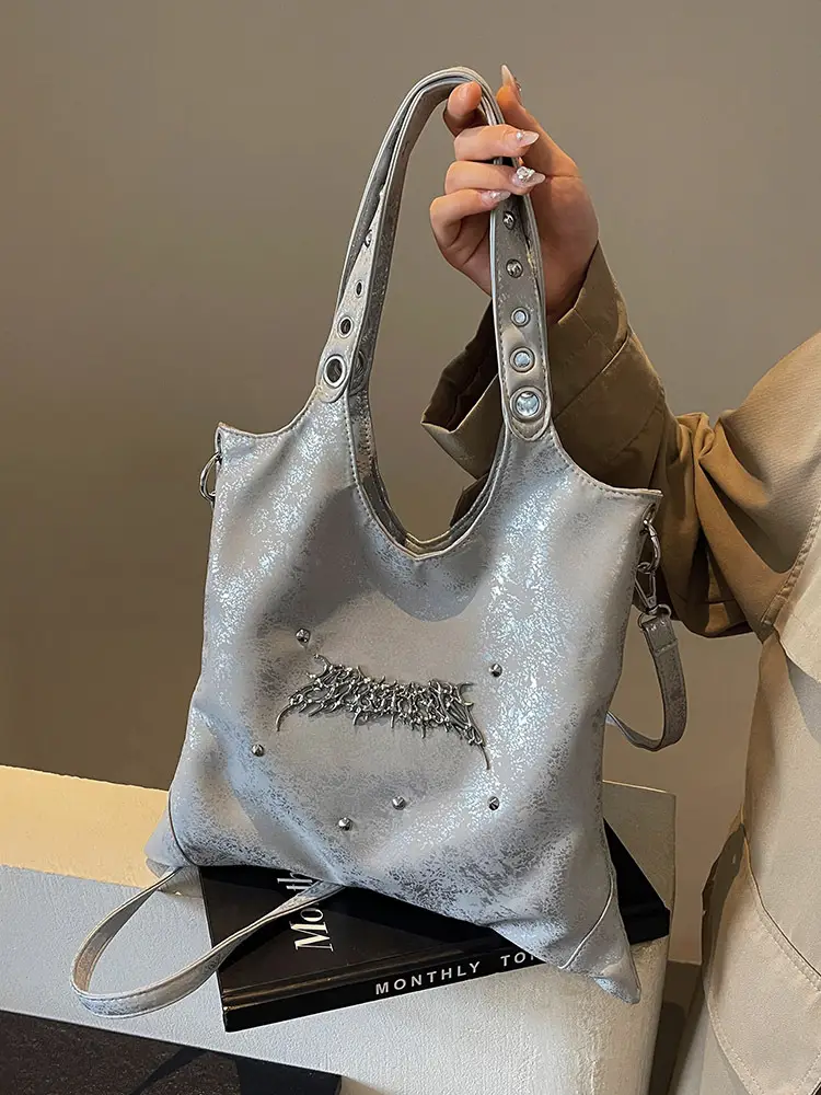 Black Sparkly Underarm Bag for Women 2024