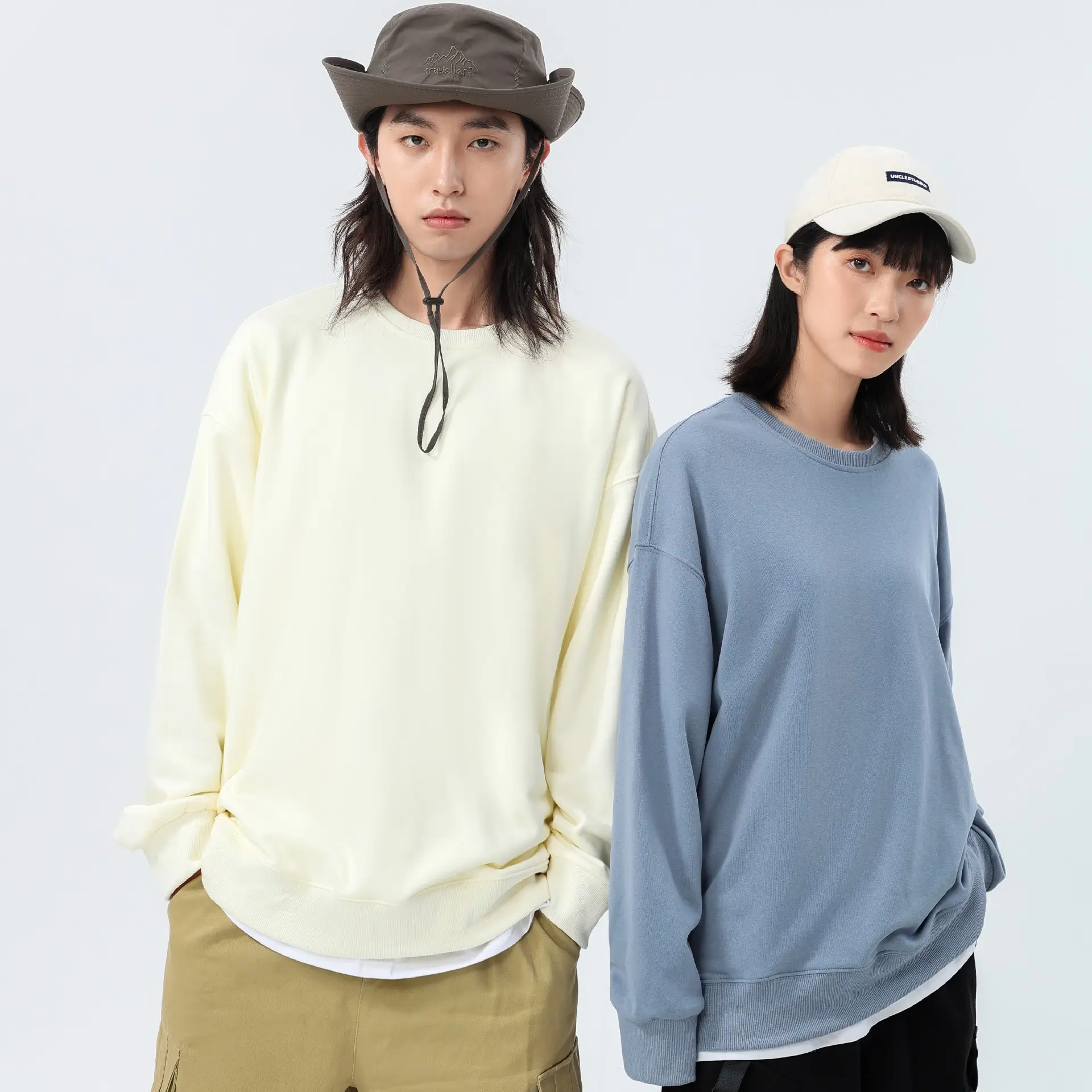 300g Cotton Terry Knit Sweatshirt Large Teal
