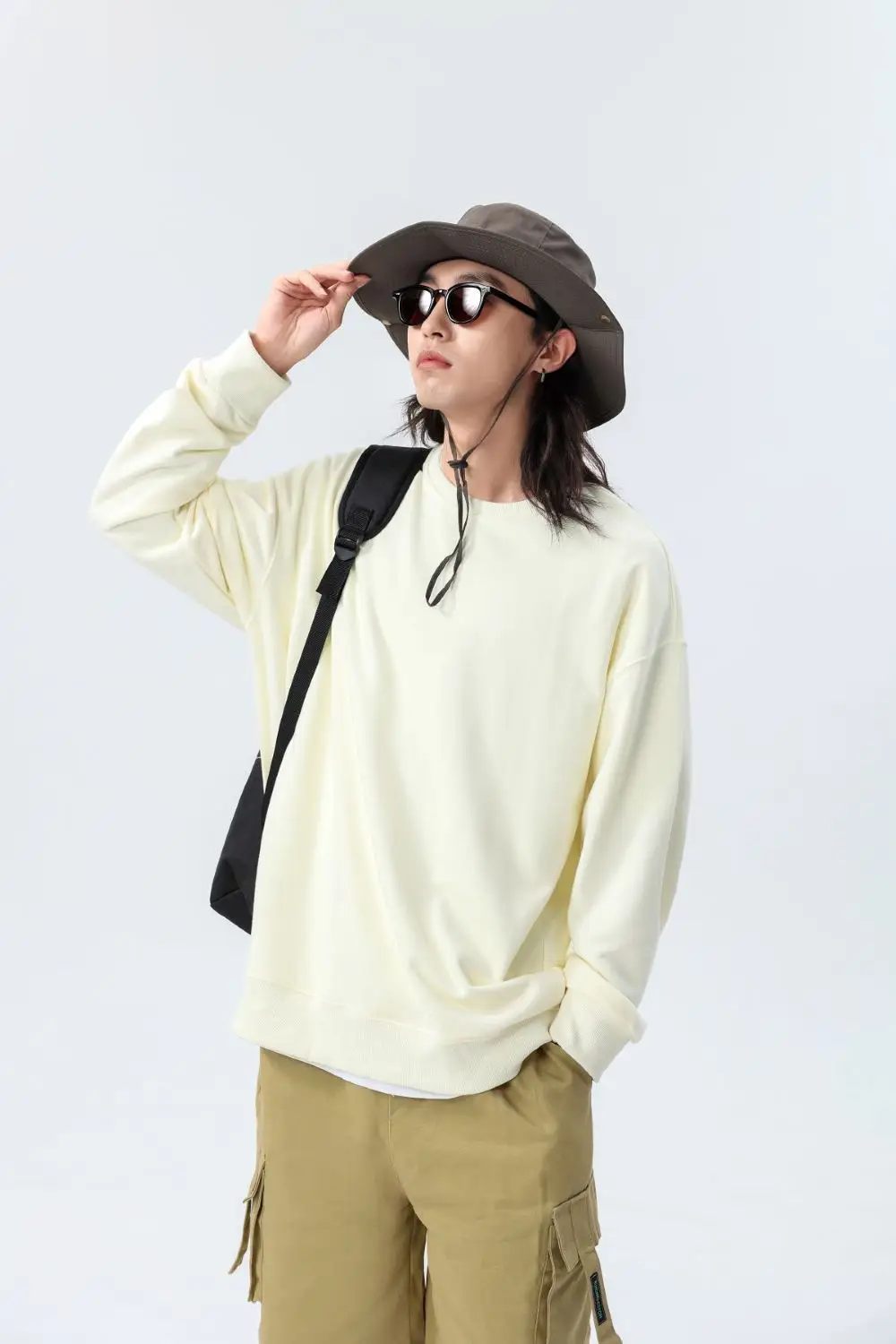 300g Cotton Terry Knit Sweatshirt Large Teal — feature 11