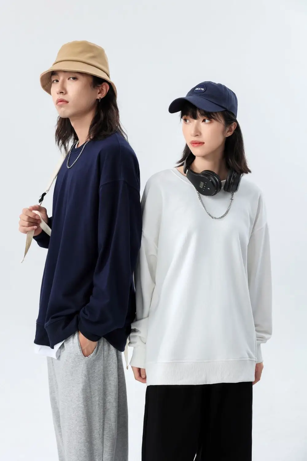 300g Cotton Terry Knit Sweatshirt Large Teal — feature 14