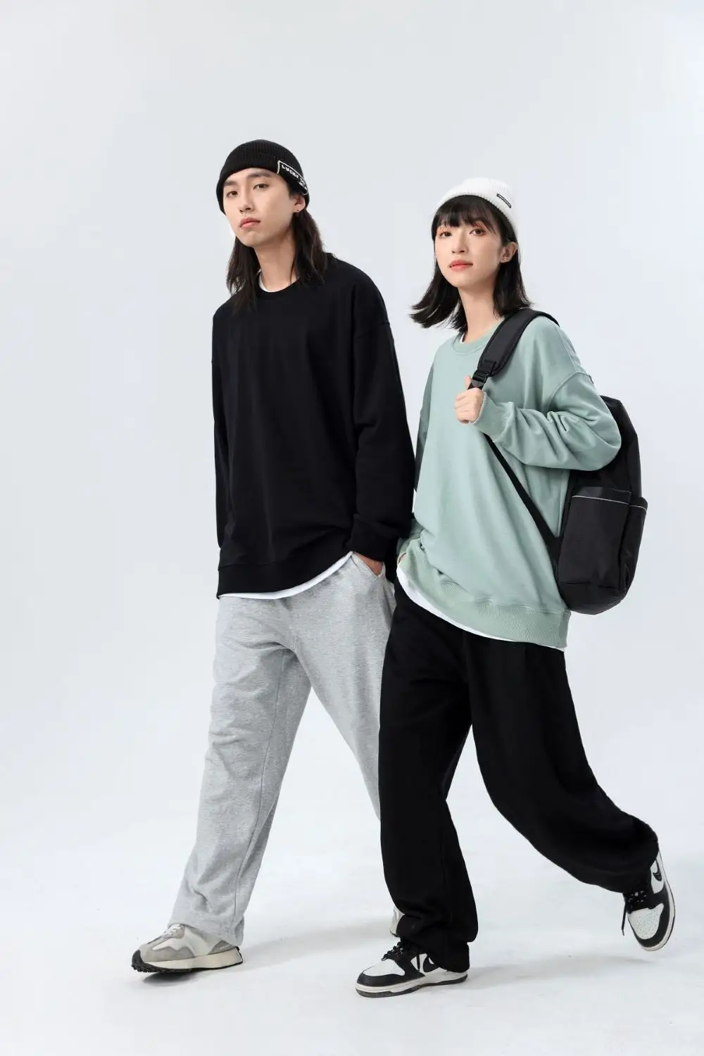 300g Cotton Terry Knit Sweatshirt Large Teal — feature 16