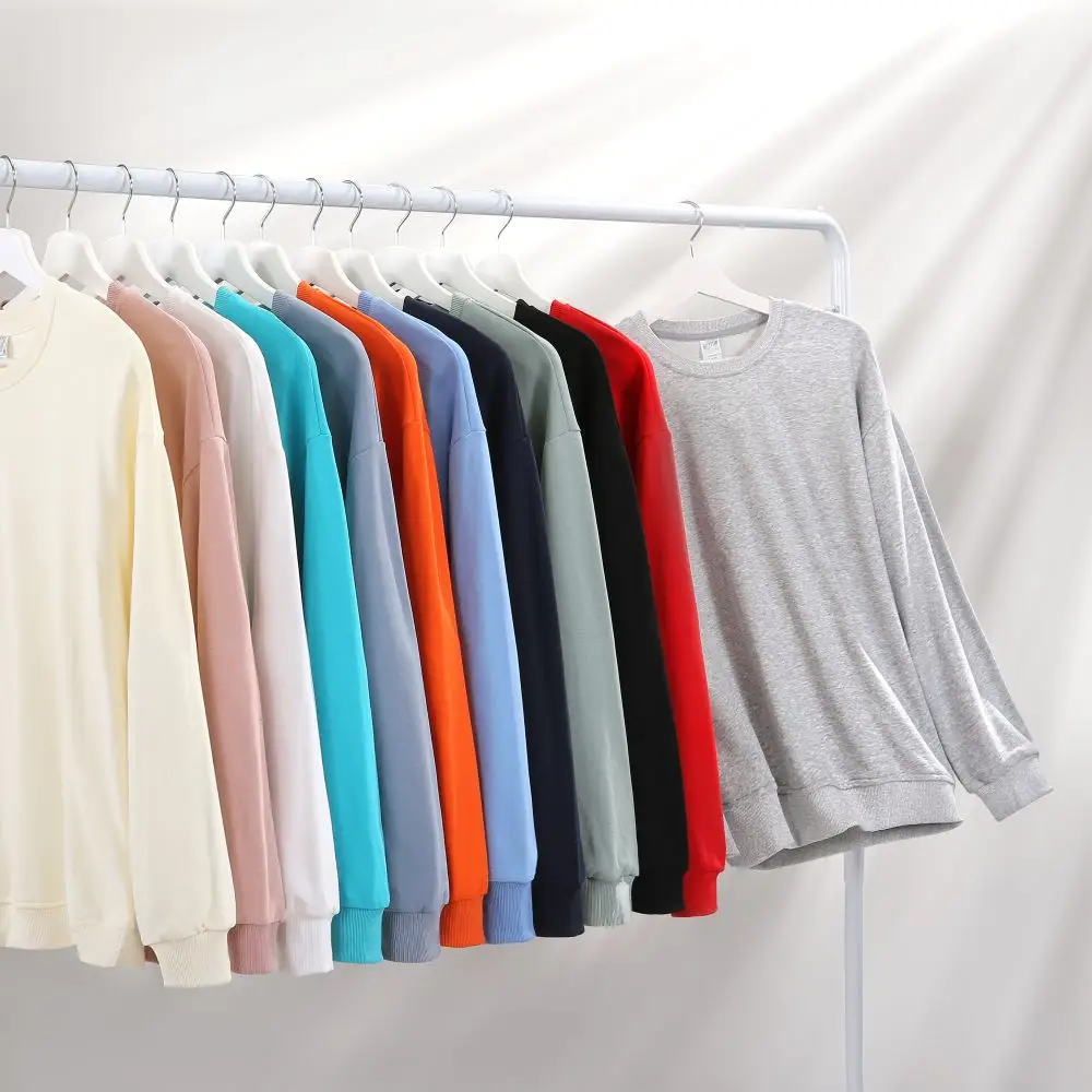 300g Cotton Terry Knit Sweatshirt Large Teal — feature 17