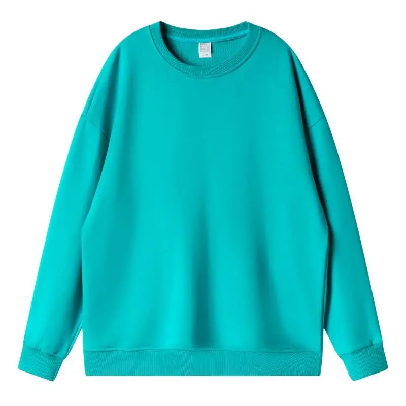 300g Cotton Terry Knit Sweatshirt Large Teal