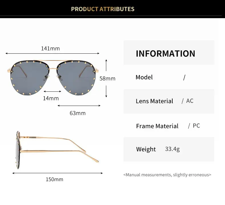Women's Metal Sunglasses with Clear Tinted Frames — feature 8