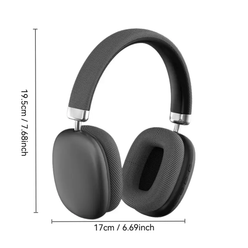 Pink Bluetooth 5.3 Over-Ear Headphones with Cotton Ear Pads