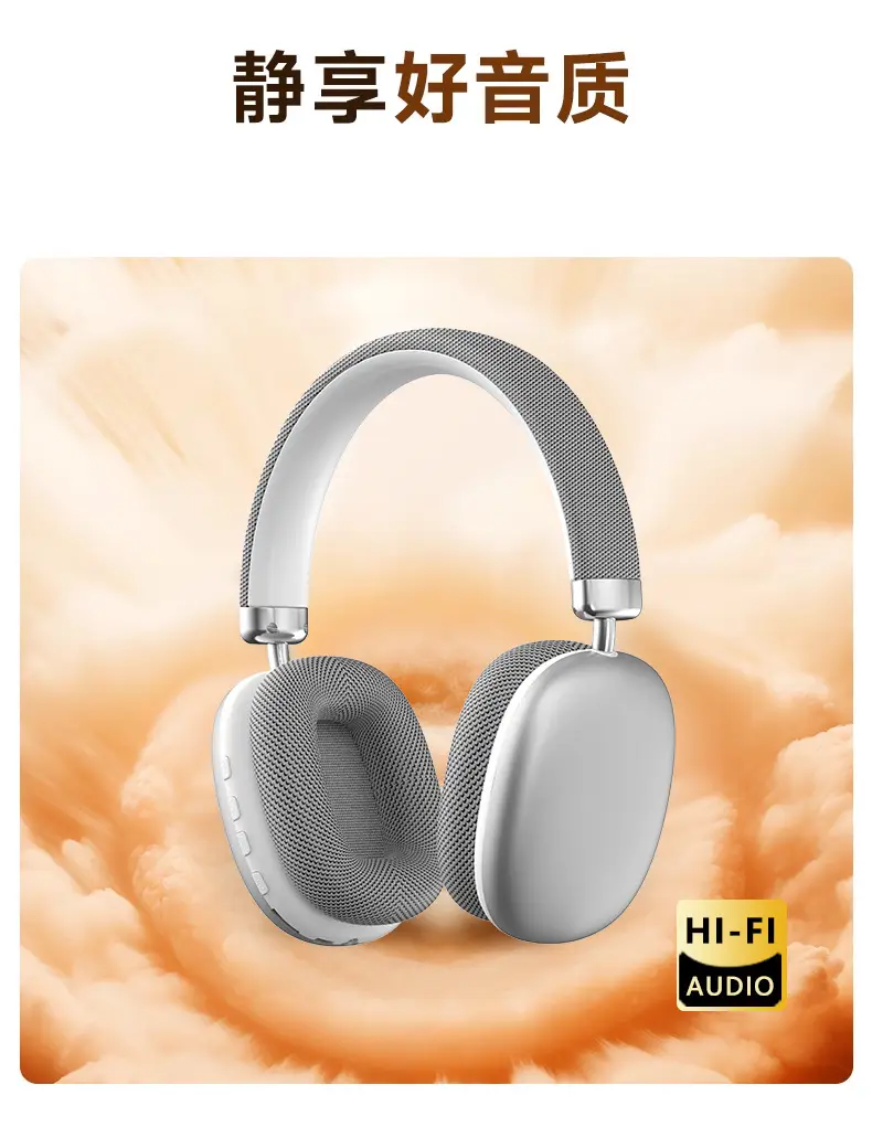 Pink Bluetooth 5.3 Over-Ear Headphones with Cotton Ear Pads — feature 12