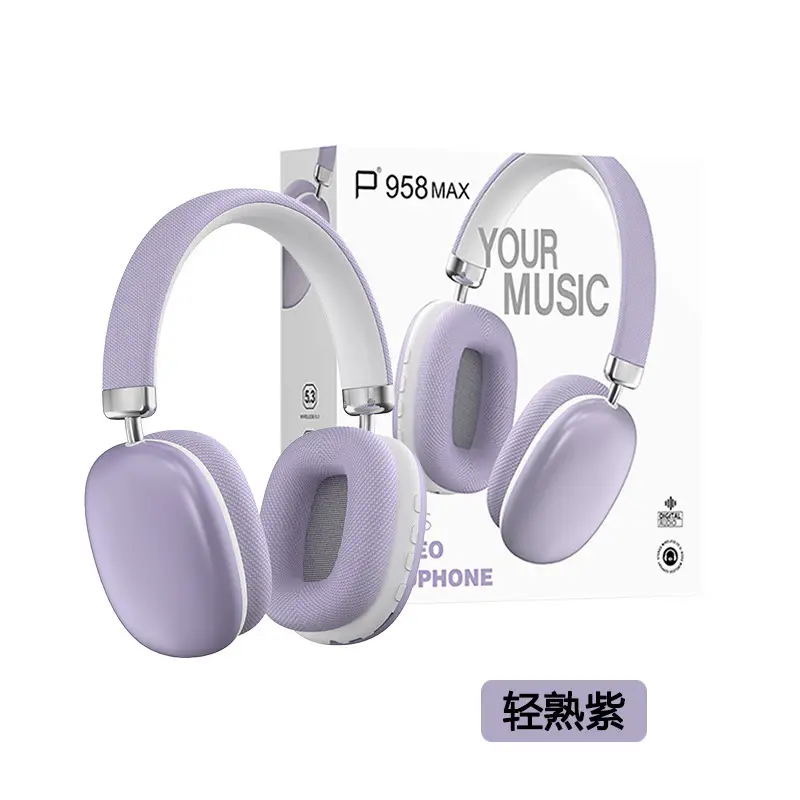 Pink Bluetooth 5.3 Over-Ear Headphones with Cotton Ear Pads