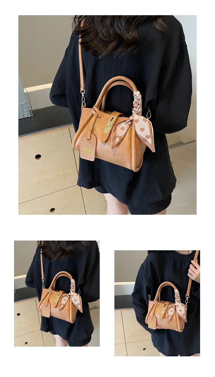 Women's Brown Satchel Shoulder Bag 2024 Autumn Winter — feature 12
