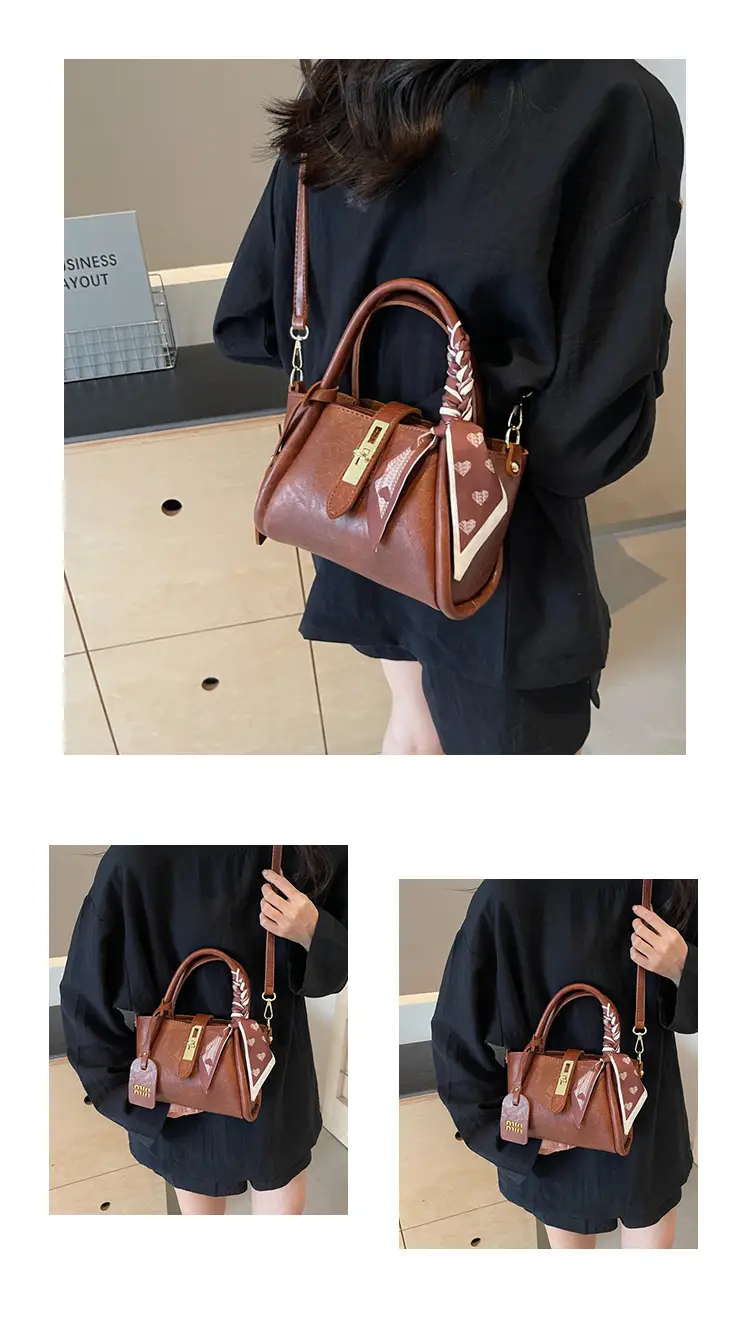 Women's Brown Satchel Shoulder Bag 2024 Autumn Winter — feature 13
