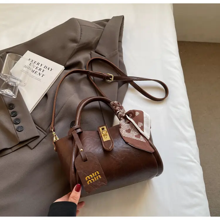 Women's Brown Satchel Shoulder Bag 2024 Autumn Winter — feature 18