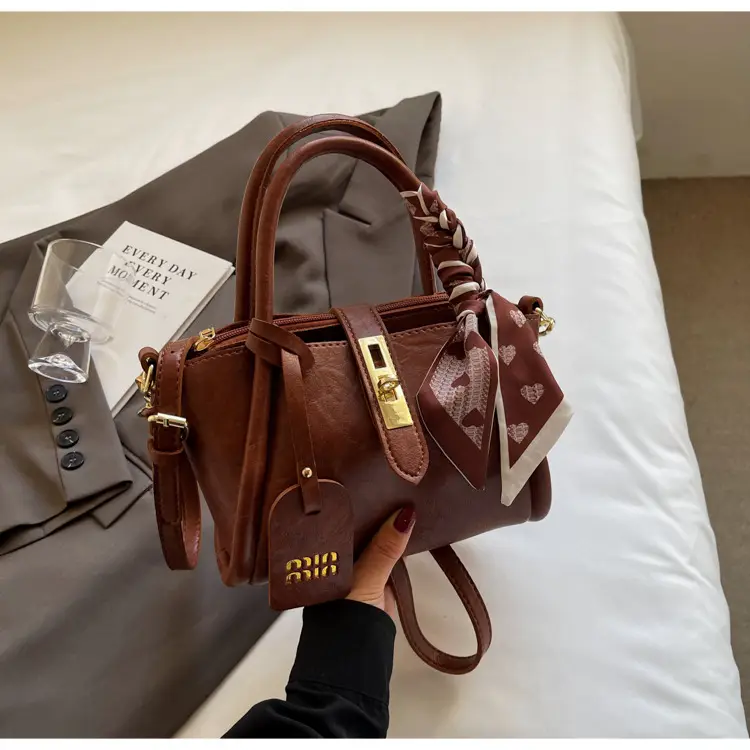 Women's Brown Satchel Shoulder Bag 2024 Autumn Winter — feature 20