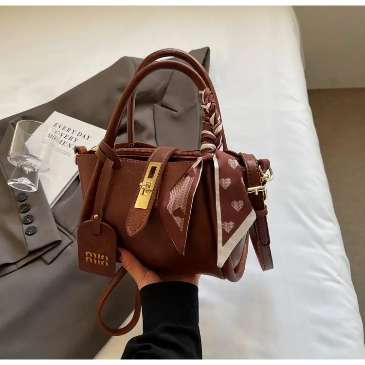 Women's Brown Satchel Shoulder Bag 2024 Autumn Winter — feature 21