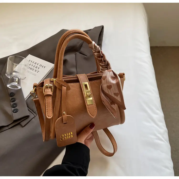 Women's Brown Satchel Shoulder Bag 2024 Autumn Winter — feature 26