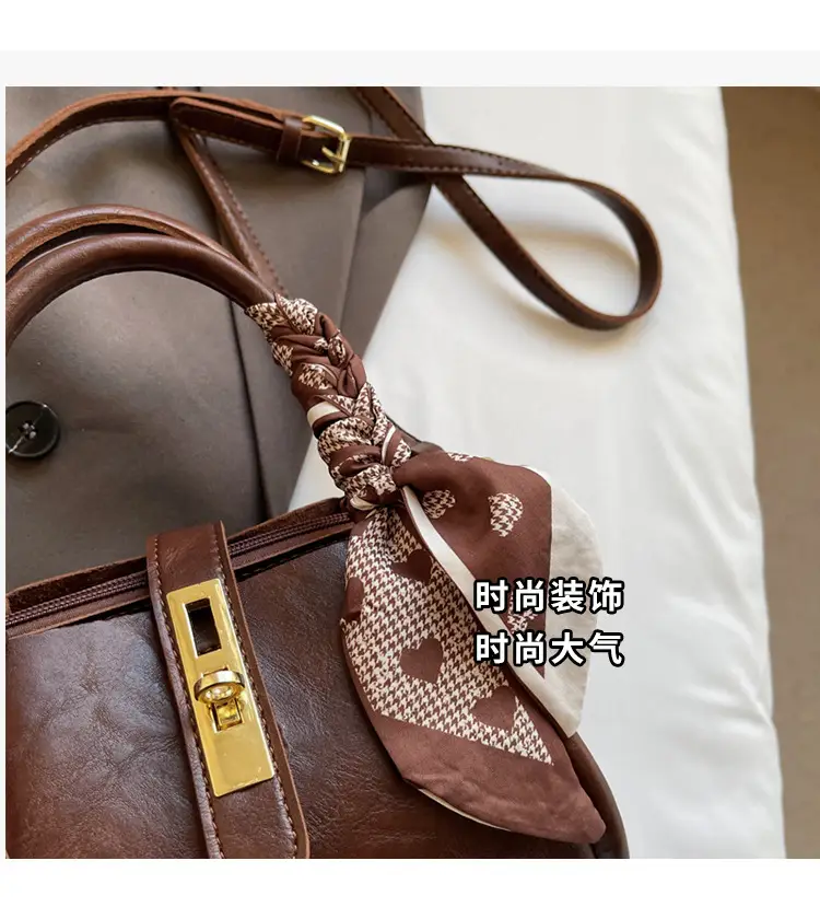 Women's Brown Satchel Shoulder Bag 2024 Autumn Winter — feature 8