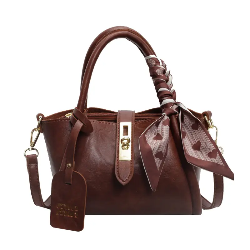 Women's Brown Satchel Shoulder Bag 2024 Autumn Winter - Image 3