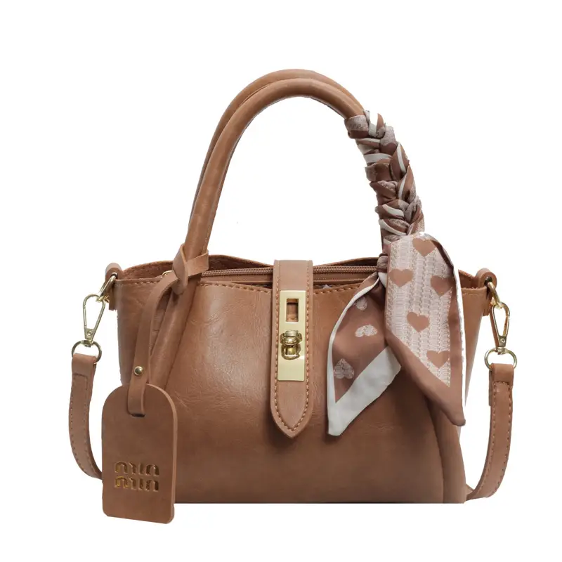 Women's Brown Satchel Shoulder Bag 2024 Autumn Winter - Image 4