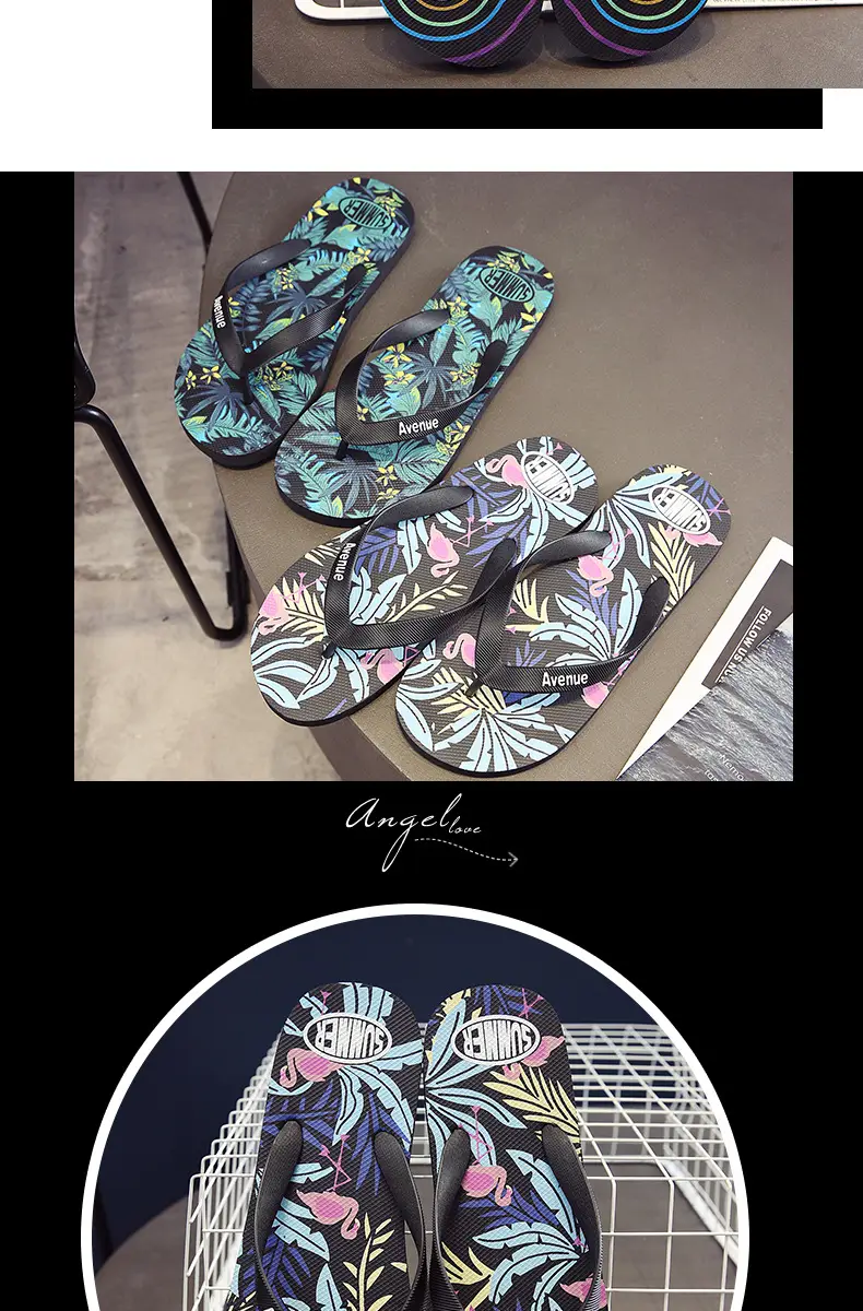 Men's Flip Flops Trendy Cyber Celebrity Panda Theme Beach Summer Flip Flops Men's 2024 New Outdoor Wear Sandals — feature 9