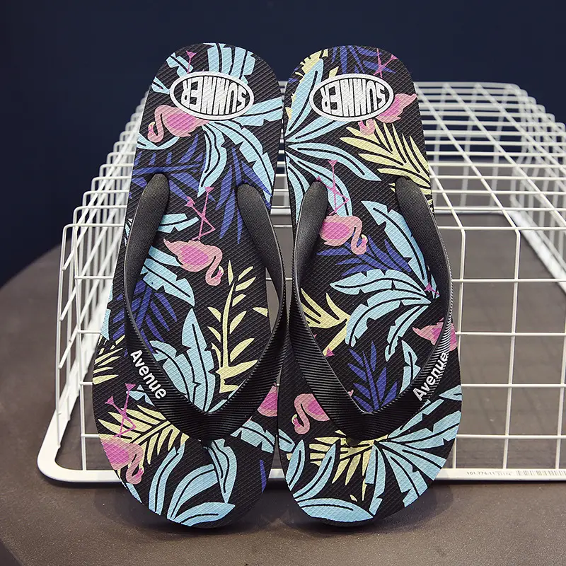 Men's Flip Flops Trendy Cyber Celebrity Panda Theme Beach Summer Flip Flops Men's 2024 New Outdoor Wear Sandals - Image 4