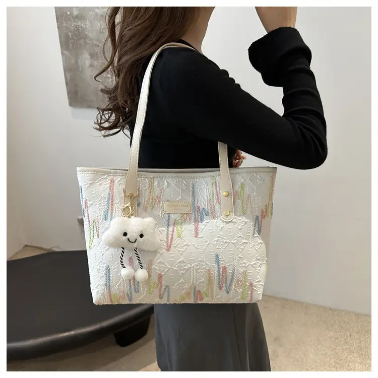 Women's Canvas Embroidered Shoulder Bag Large Capacity 2024 - Image 12