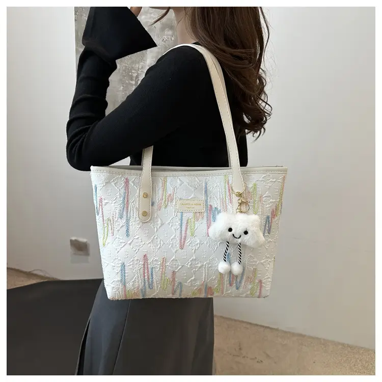 Women's Canvas Embroidered Shoulder Bag Large Capacity 2024 — feature 12