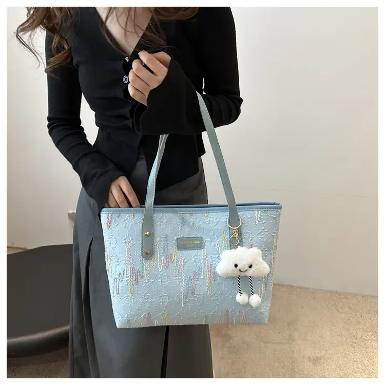 Women's Canvas Embroidered Shoulder Bag Large Capacity 2024 — feature 15