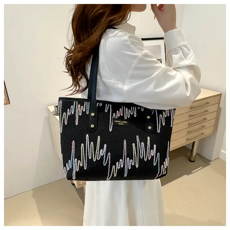 Women's Canvas Embroidered Shoulder Bag Large Capacity 2024 — feature 19