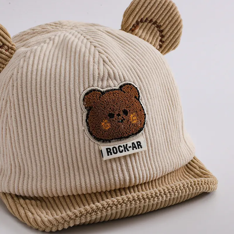 Cute Bear Ears Baby Caps Beige Brown Green — feature 20