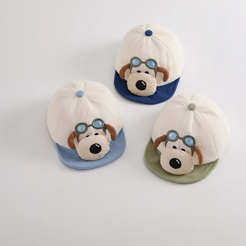 Cute Bear Ears Baby Caps Beige Brown Green — feature 8