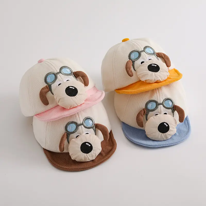 Cute Bear Ears Baby Caps Beige Brown Green — feature 9