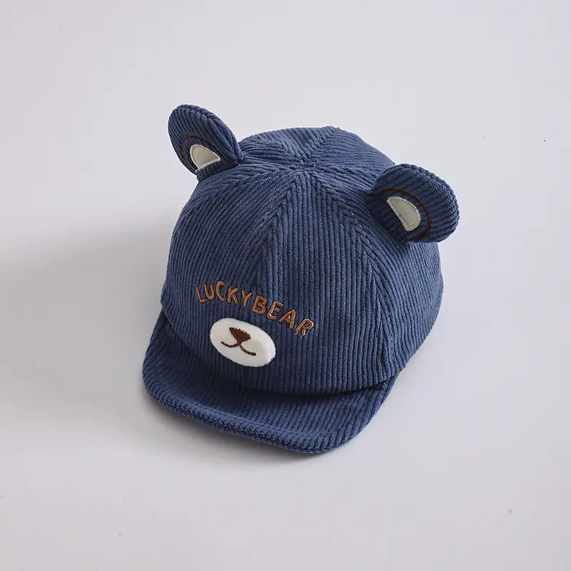 Cute Bear Ears Baby Caps Beige Brown Green - Image 11