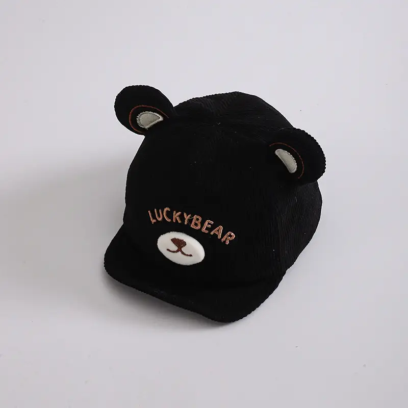 Cute Bear Ears Baby Caps Beige Brown Green - Image 13