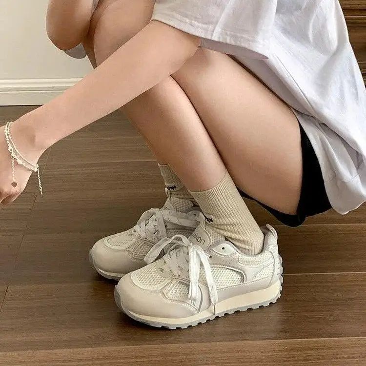 Internet Celebrity Explosions All-match Lightweight Thick Bottom sneaker Women's 2025 New Spring Increased Casual Mesh Torre Shoes - Image 5