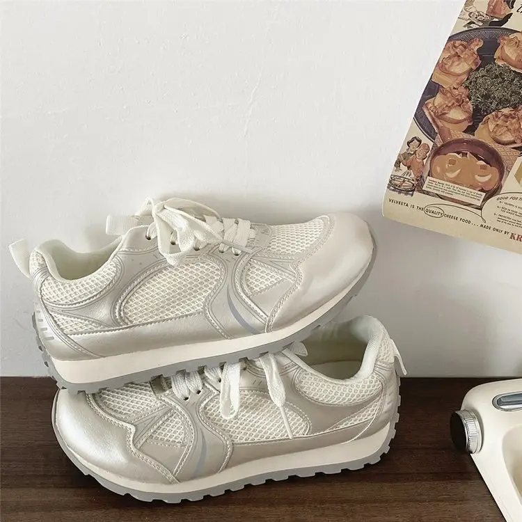 Internet Celebrity Explosions All-match Lightweight Thick Bottom sneaker Women's 2025 New Spring Increased Casual Mesh Torre Shoes — feature 4