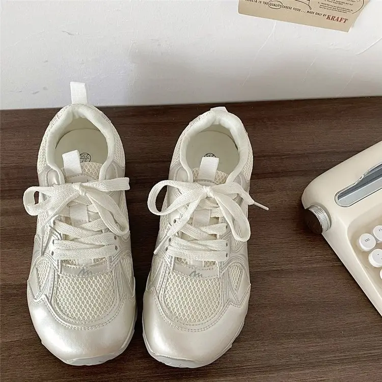 Internet Celebrity Explosions All-match Lightweight Thick Bottom sneaker Women's 2025 New Spring Increased Casual Mesh Torre Shoes — feature 5