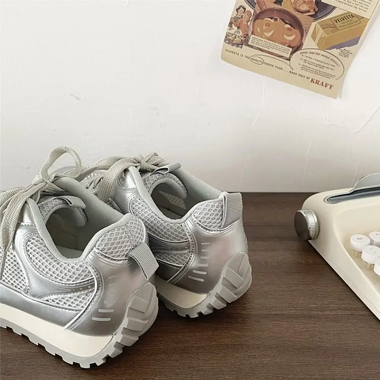 Internet Celebrity Explosions All-match Lightweight Thick Bottom sneaker Women's 2025 New Spring Increased Casual Mesh Torre Shoes — feature 8