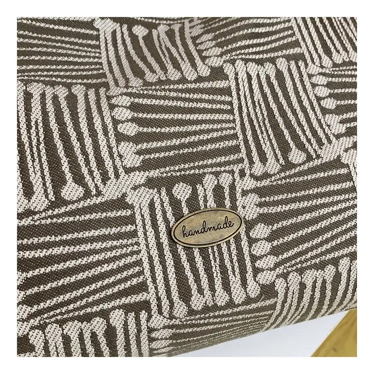 Women's Yellow Striped Canvas Shoulder Bag with Cute Pom Pom — feature 41
