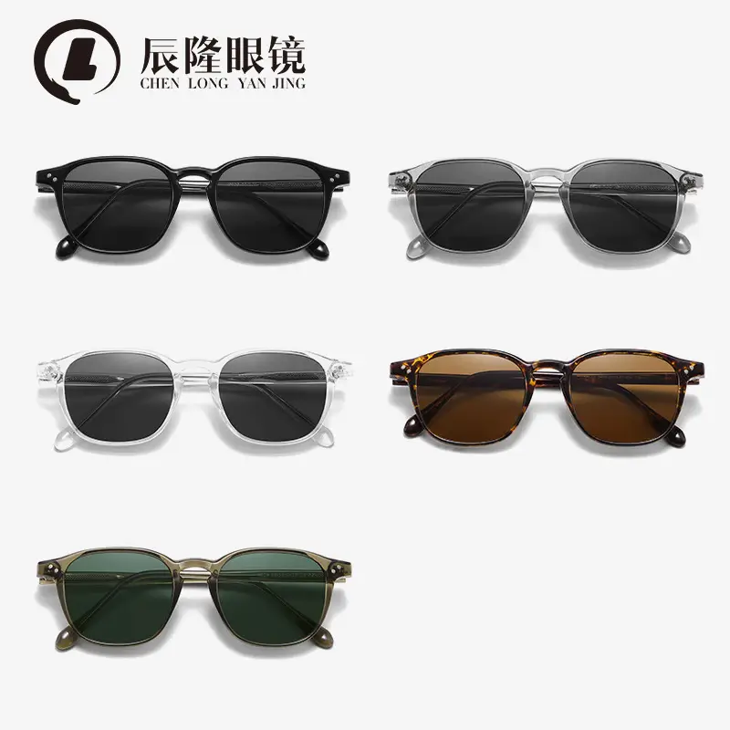 Men Polarized Sunscreen Sunglasses Green Metal Frame - Image 9