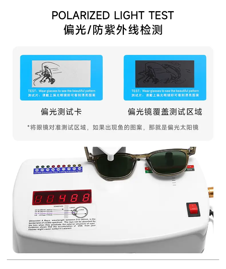 Men Polarized Sunscreen Sunglasses Green Metal Frame β feature 10