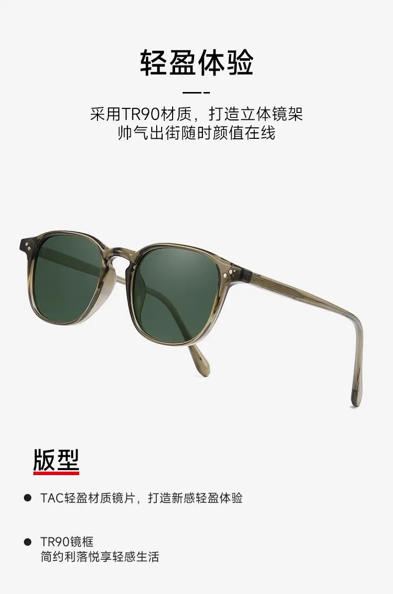 Men Polarized Sunscreen Sunglasses Green Metal Frame β feature 7