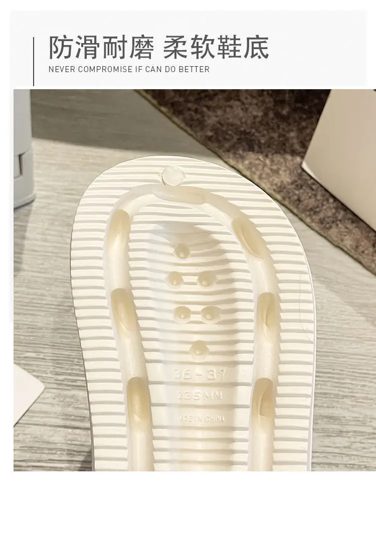 High-grade shit-feeling eva slippers women's outdoor wear fashion home non-slip deodorant beach soft platform sandals — feature 19