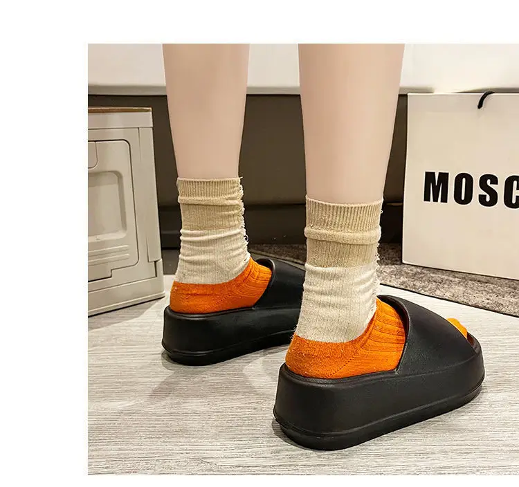 High-grade shit-feeling eva slippers women's outdoor wear fashion home non-slip deodorant beach soft platform sandals — feature 25