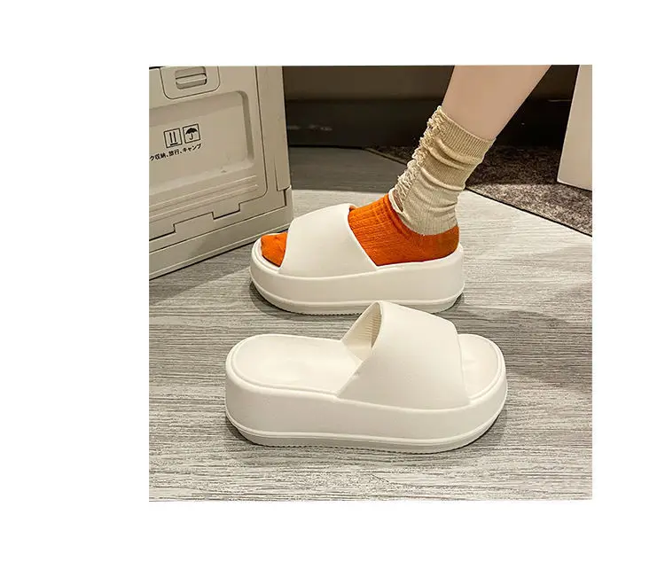 High-grade shit-feeling eva slippers women's outdoor wear fashion home non-slip deodorant beach soft platform sandals — feature 28